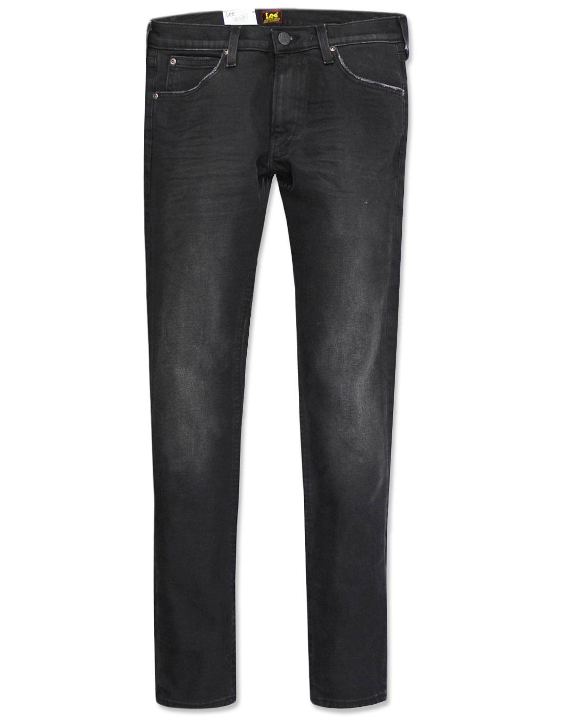LEE Luke Men's Retro Indie Slim Tapered Denim Jeans in Black Worn