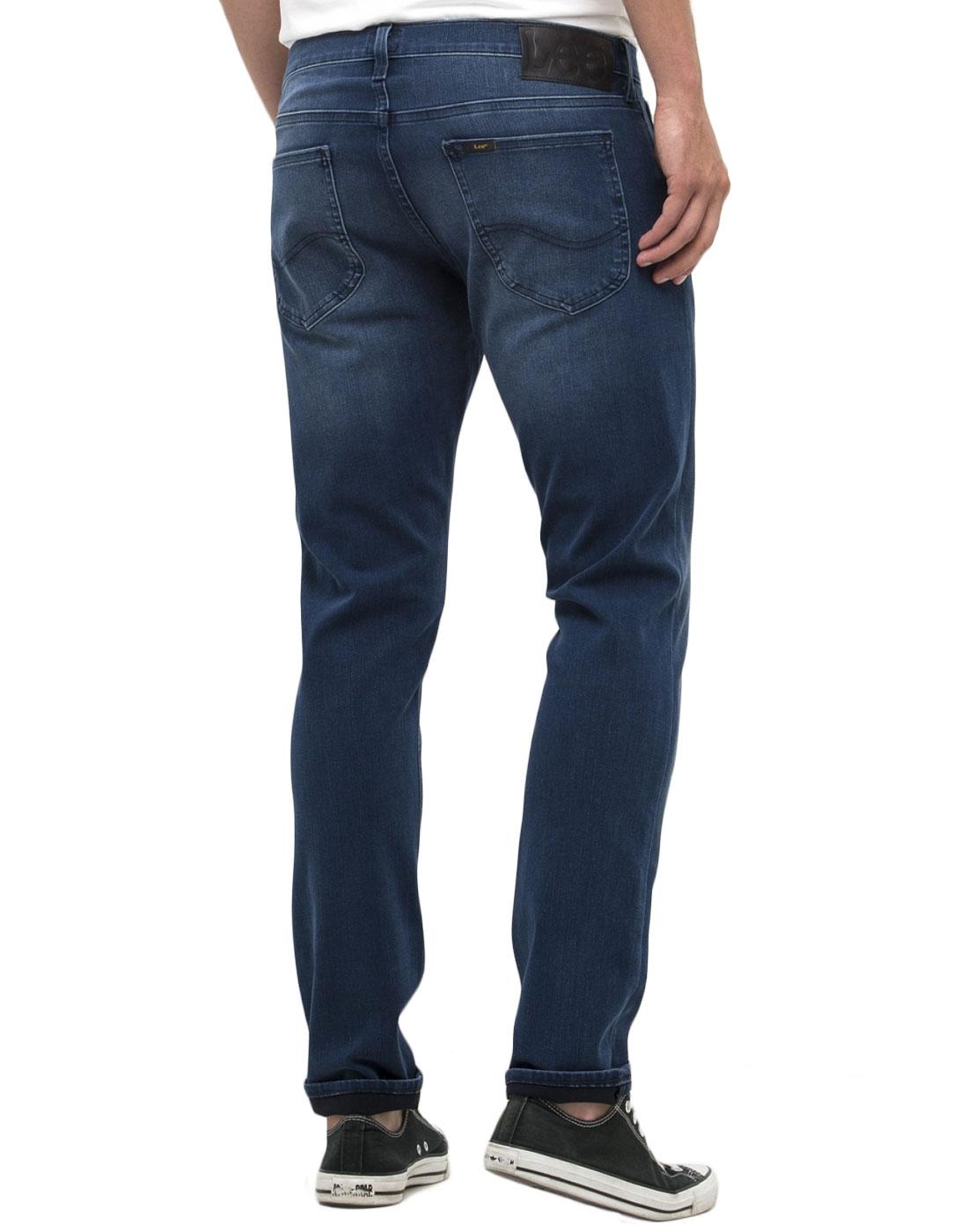 LEE Luke Men's Retro Mod Slim Tapered Denim Jeans in Skyline Blue