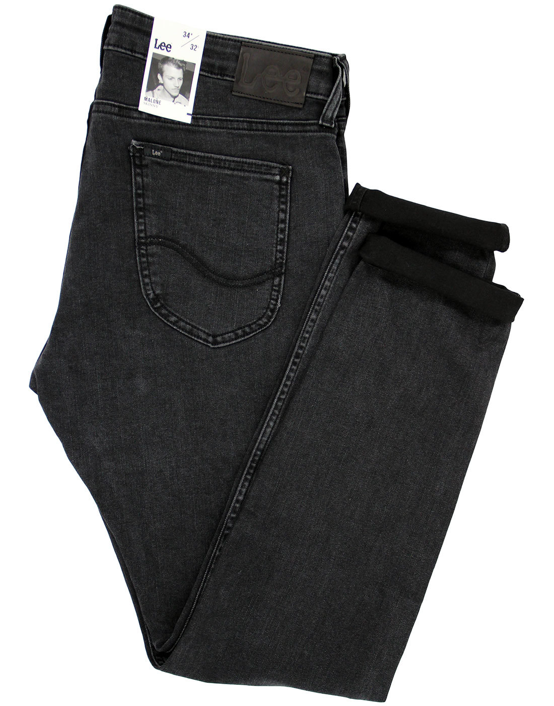 LEE Malone Men's Retro Regular Waist Skinny Jeans in Tailor Black