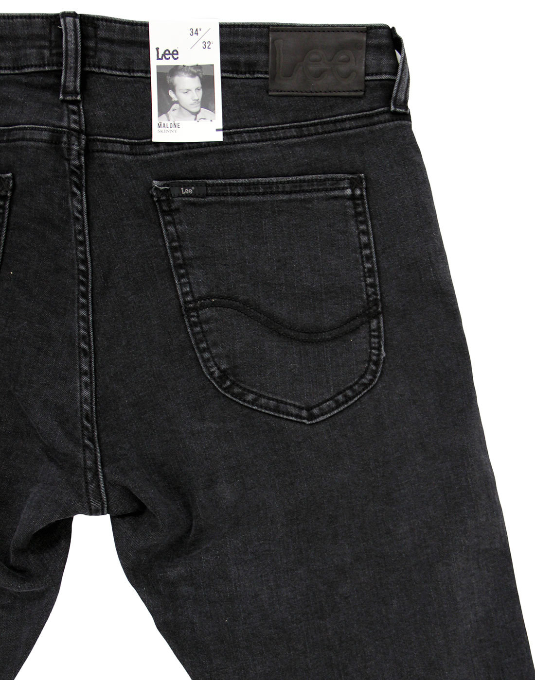 LEE Malone Men's Retro Regular Waist Skinny Jeans in Tailor Black