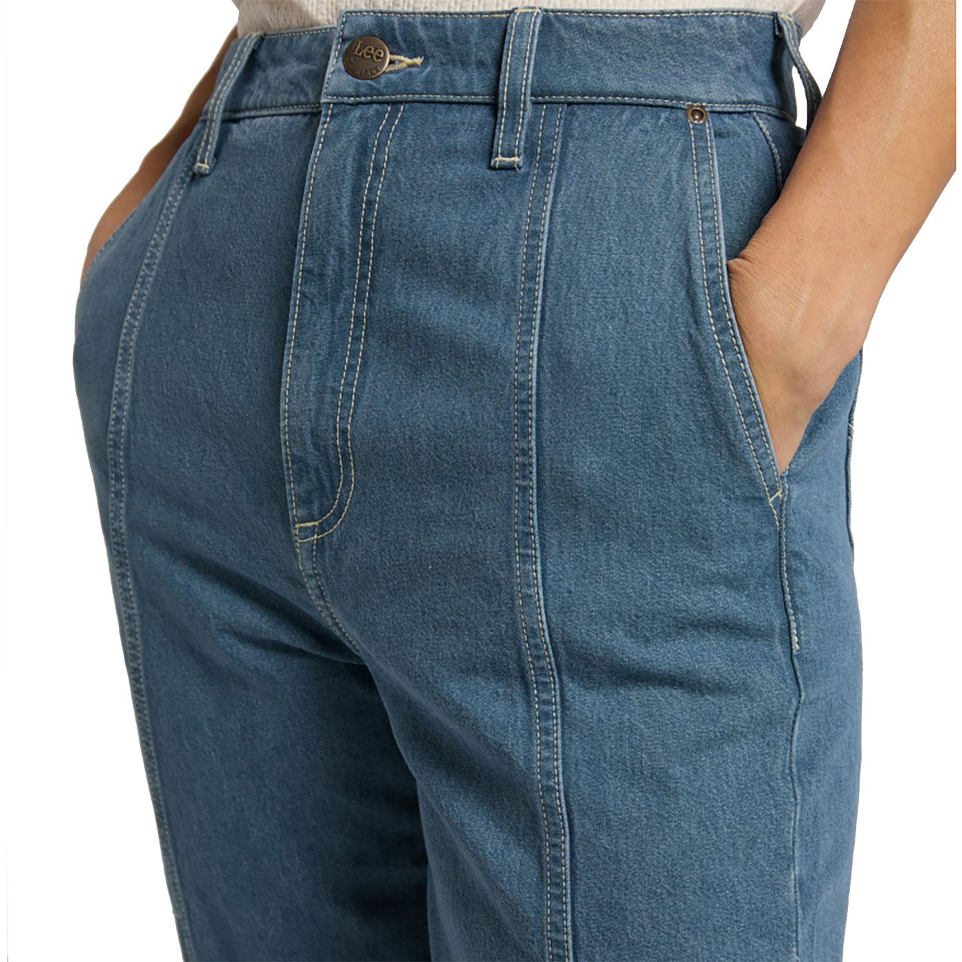LEE JEANS Womens Panelled Stella Taper Denim Jeans