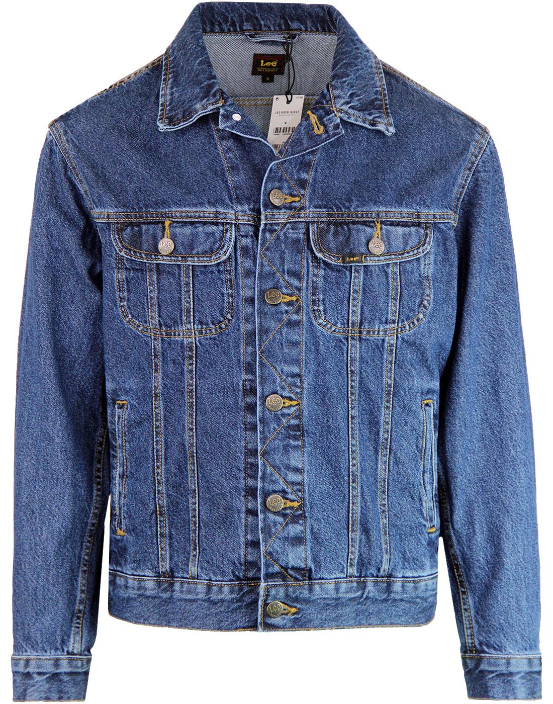 Lee Men's Rider Denim Jacket, Blue Bird MID Worn, S : Amazon.co.uk: Fashion