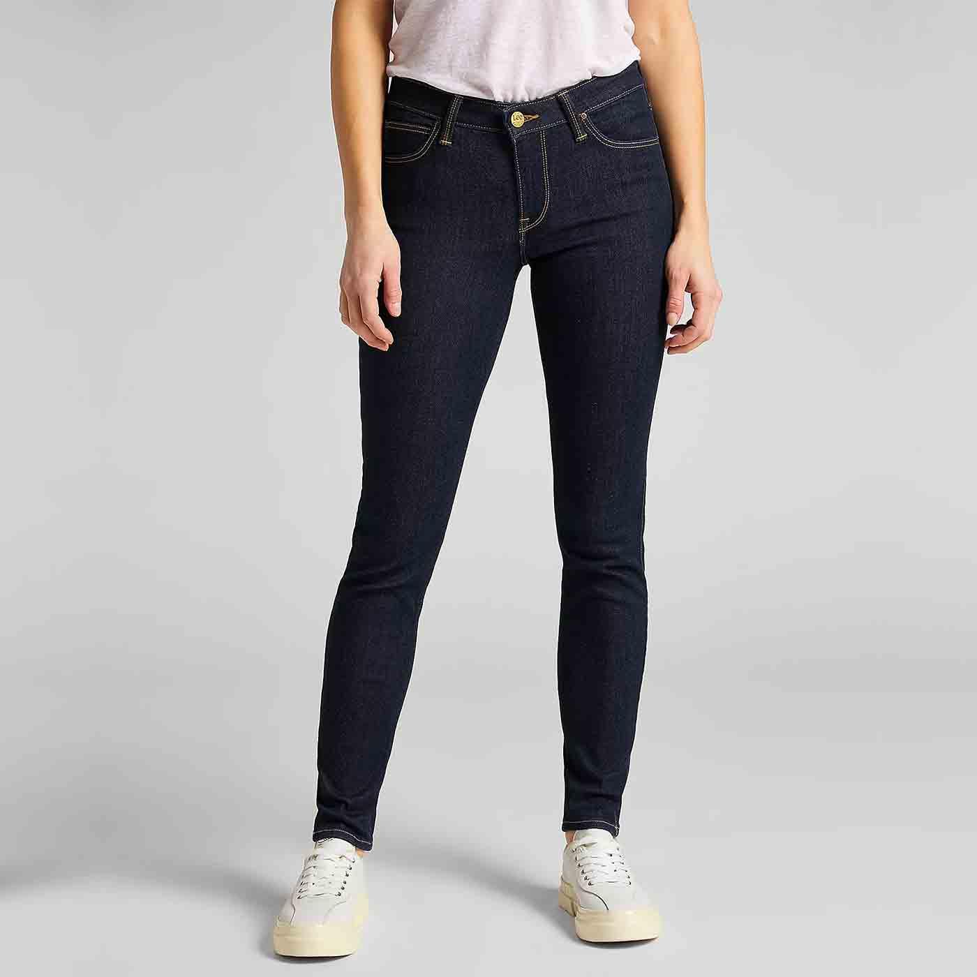 Scarlett Lee Retro Mod Skinny Denim Jeans Rinse