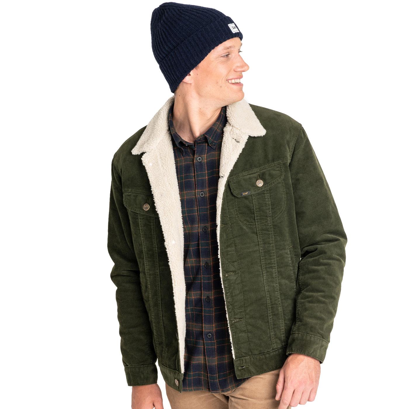 green corduroy sherpa jacket