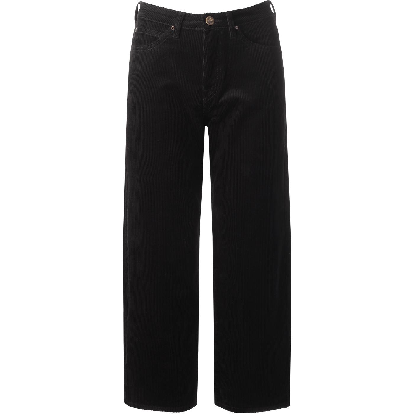 ladies black corduroy trousers
