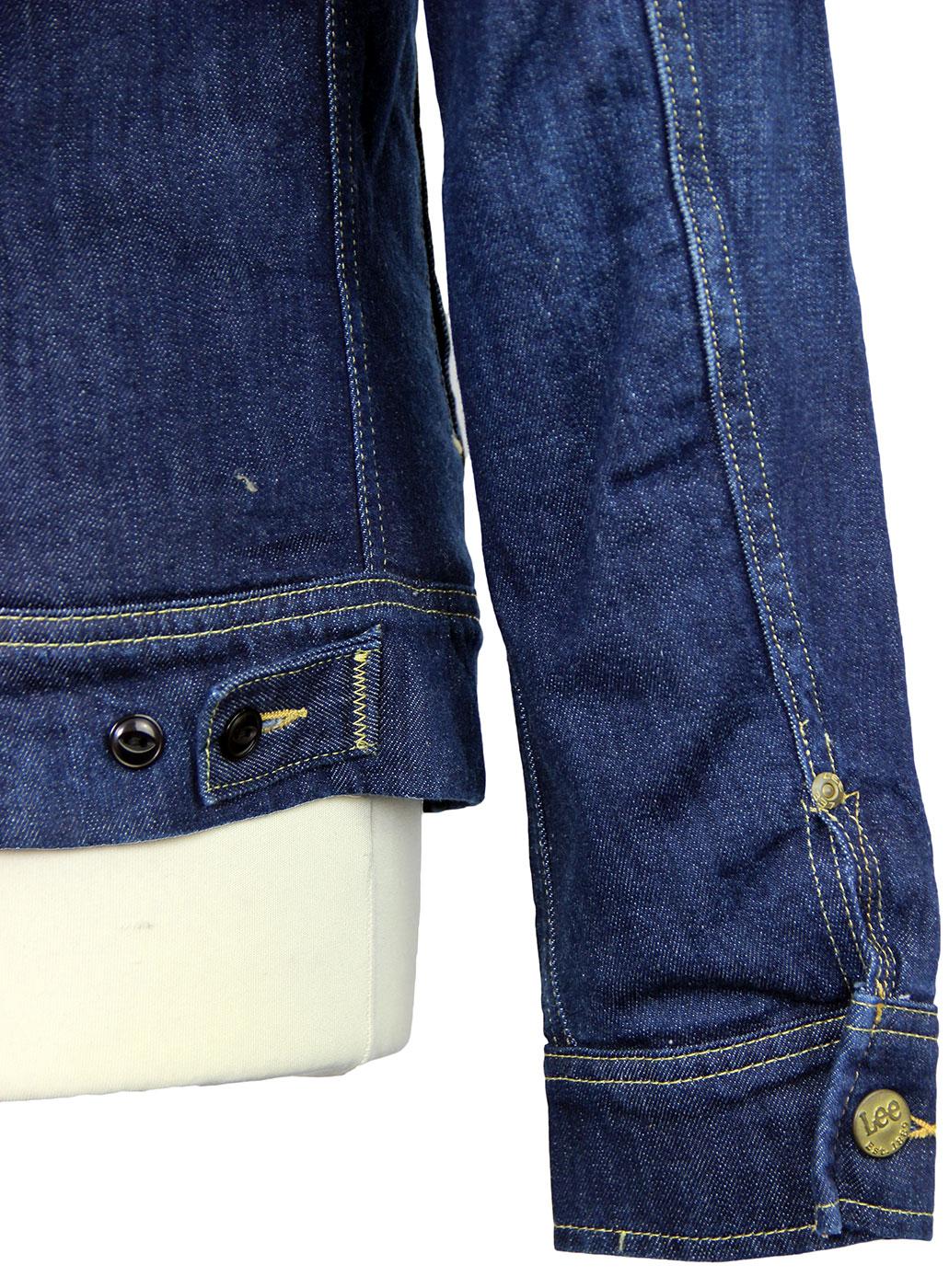 LEE Sherpa Jacket Retro 70s Mod Easy Worn Blue Denim Jacket