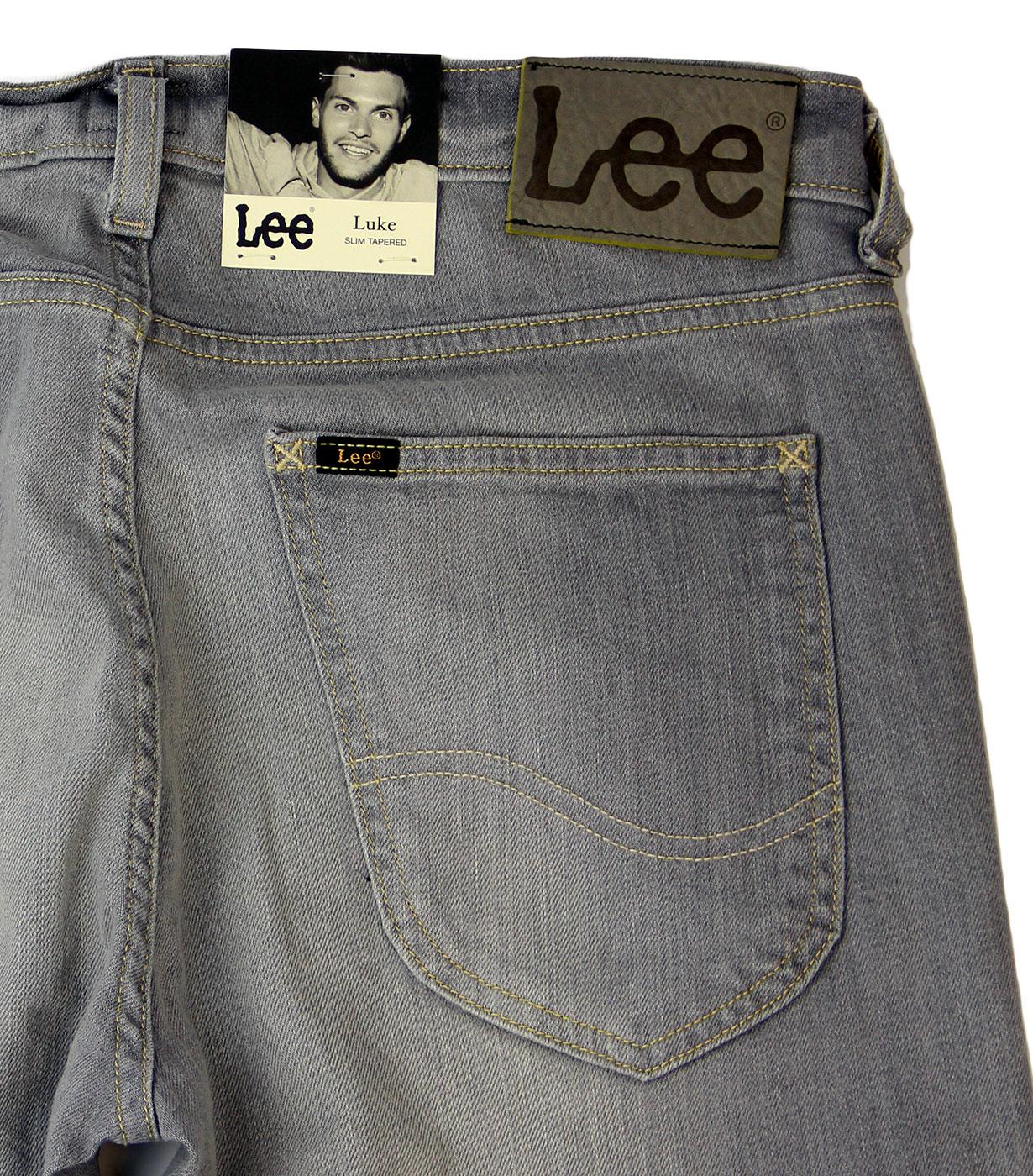 LEE JEANS Luke Retro Indie Mod Slim Tapered Fit Jeans Summer Ash