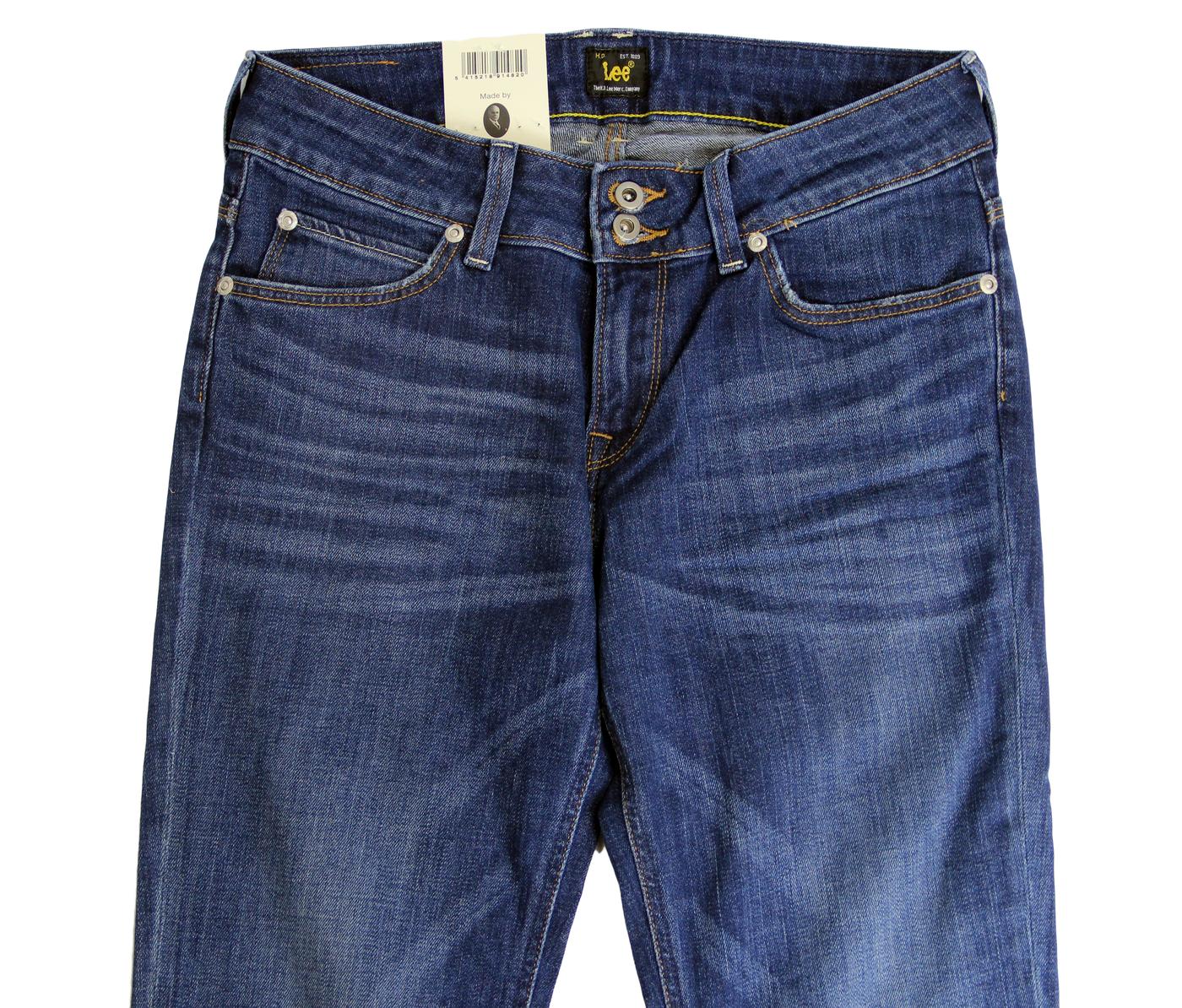 LEE Joliet Retro 70s Blue Mountain Mid Wash Bootcut Denim Jeans