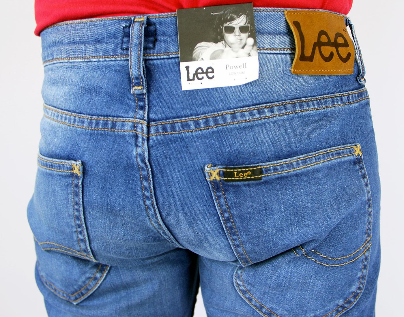 LEE JEANS Powell Retro Mod Low Slim Fit Jeans Blue Stream