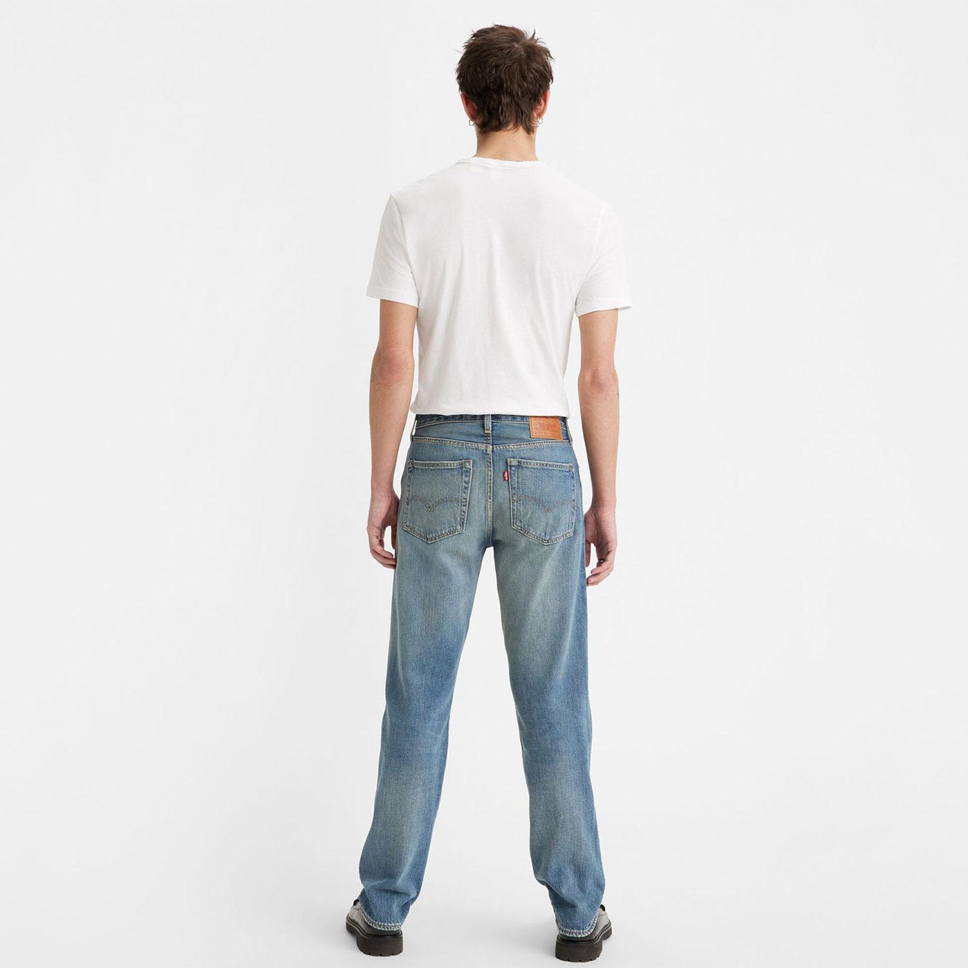 Levi 501 1954 Straight Retro Denim Jeans in Misty Lake Worn In