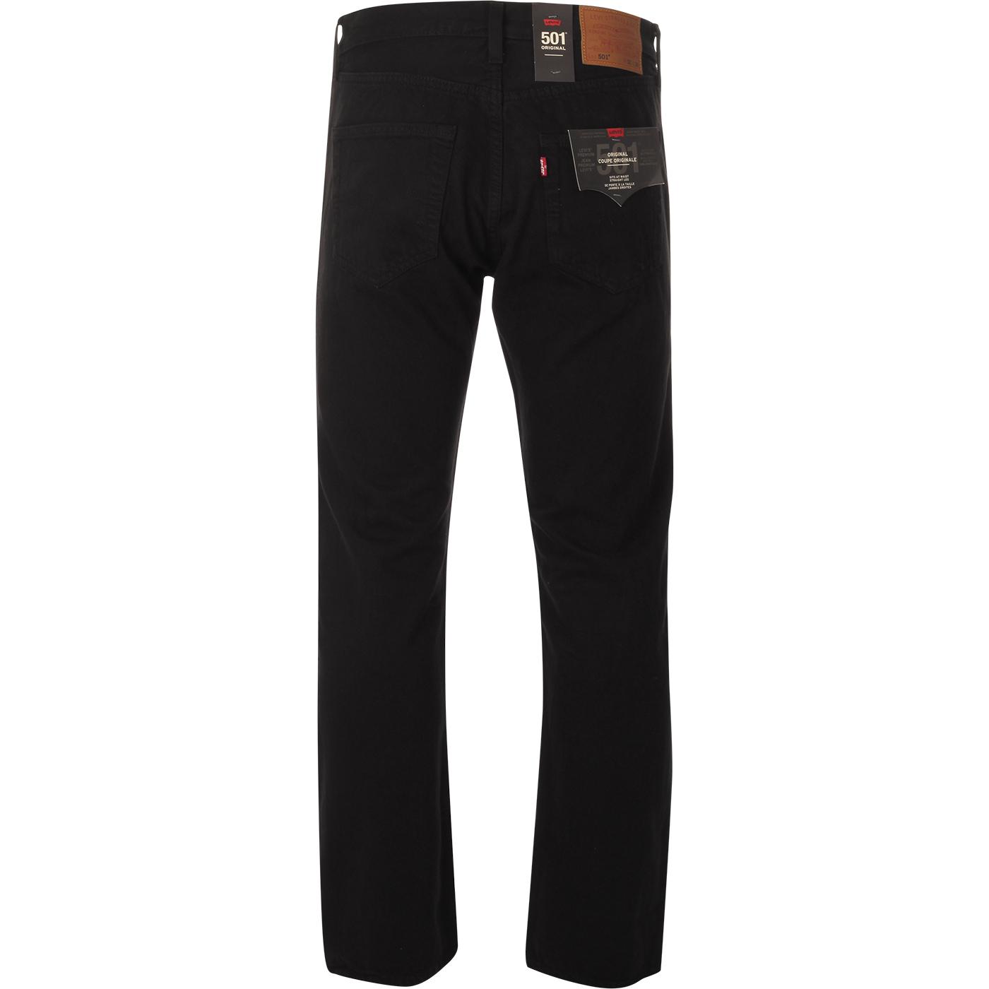 LEVI'S 501 Original Straight Leg Denim Jeans in Black