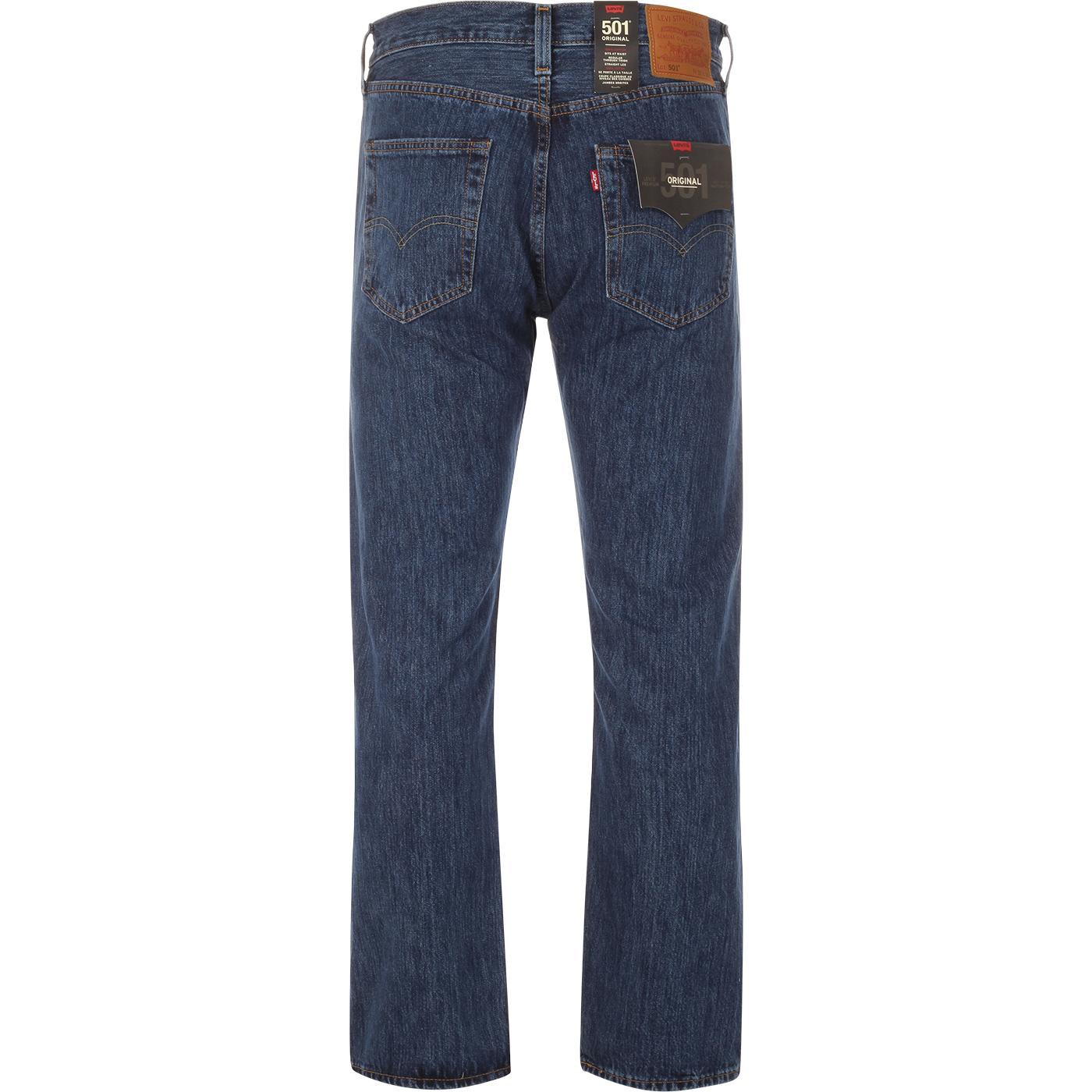 LEVI'S 501 Original Straight Leg Denim Jeans in Stonewash