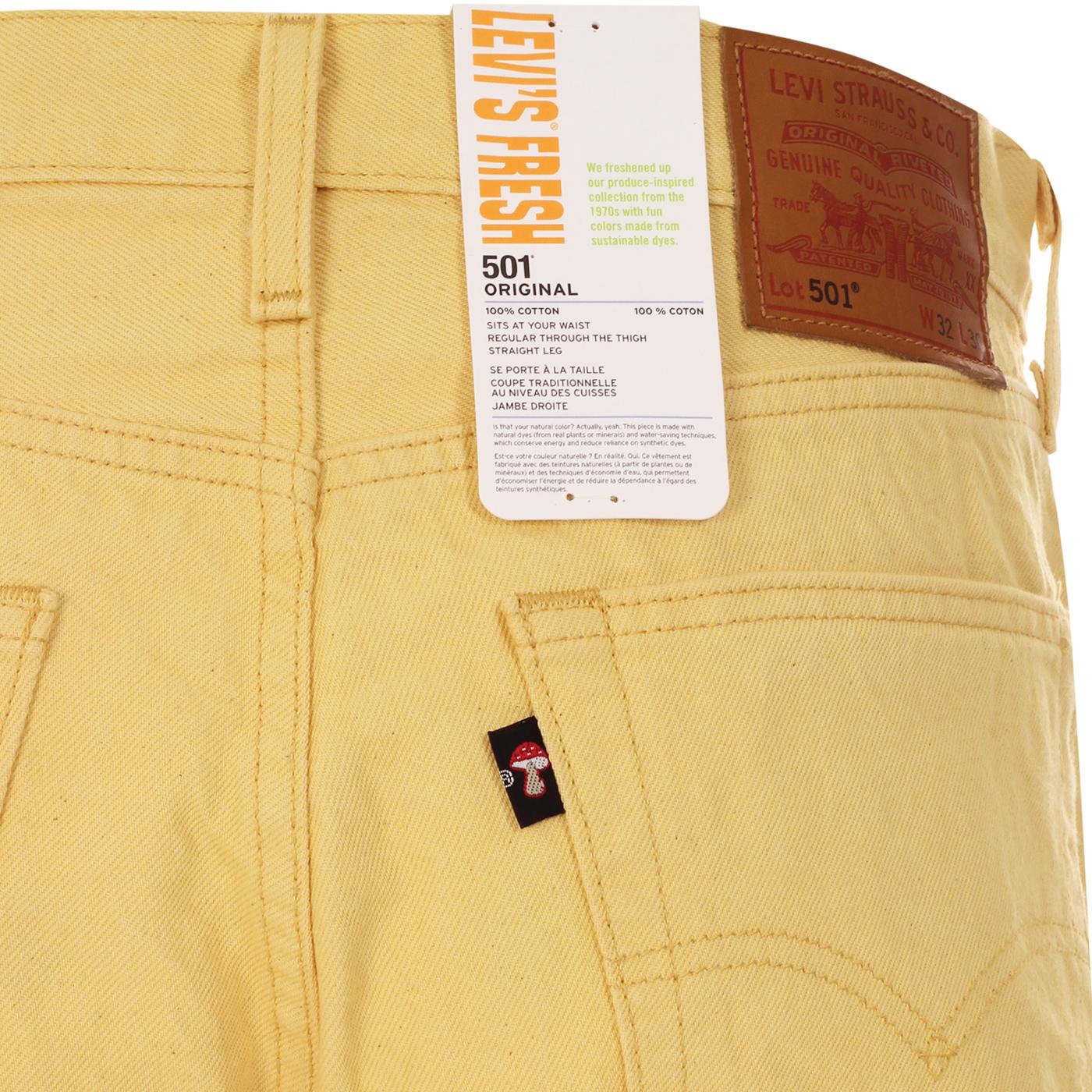 LEVI'S® 501® Fresh Sustainable Dye Denim Jeans in Yellow