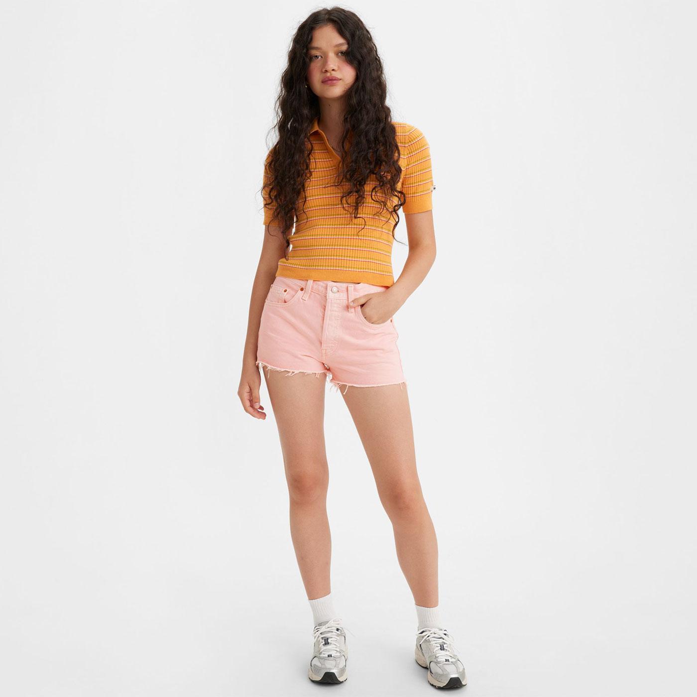 Levi's® Original 501® Retro Denim Shorts in Light Pink