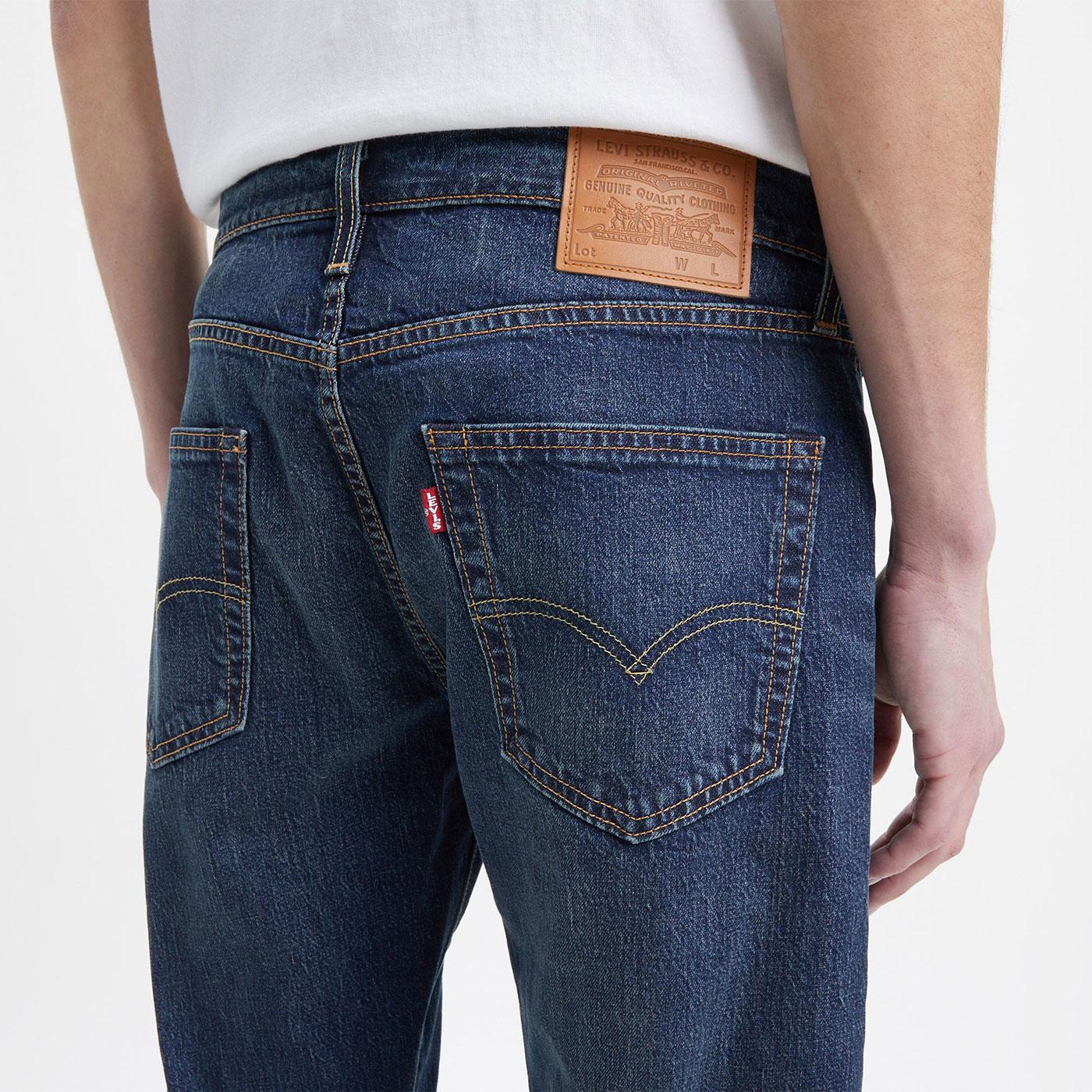 Levi's 502 Retro Slim Taper Denim Jeans in Rainfall Dark Indigo