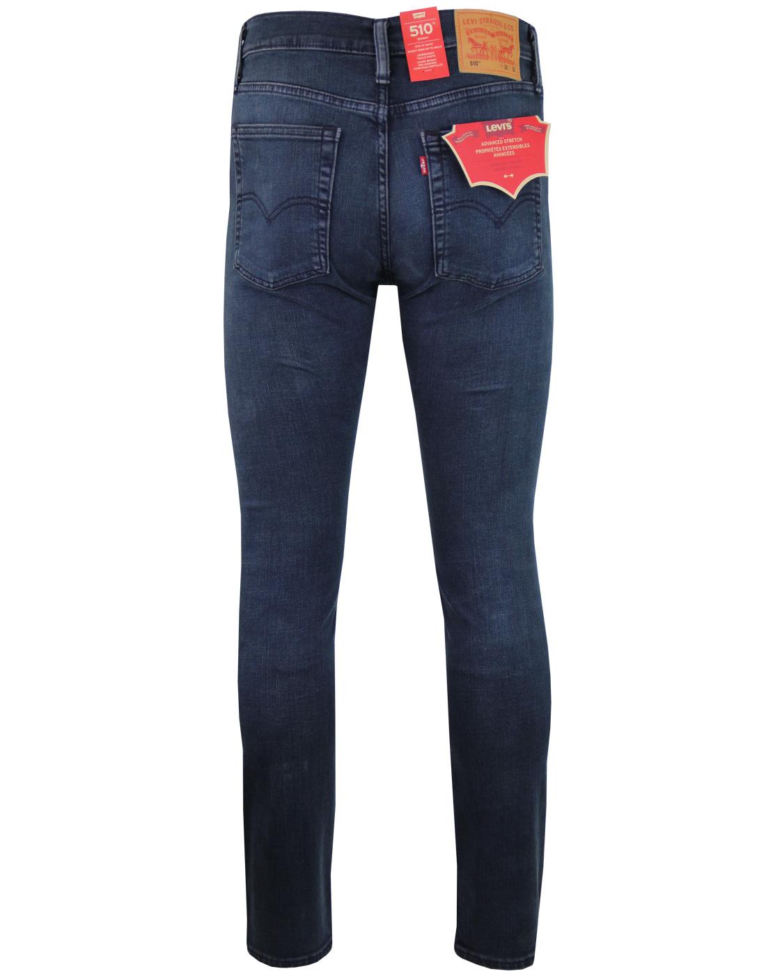 LEVI'S 510 Retro Indie Mod Skinny Fit Jeans in Eyser Blue