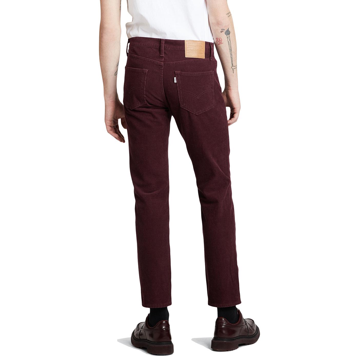 Levis 511 Retro Mens Mod Slim Cord Jeans In Winetasting 1345