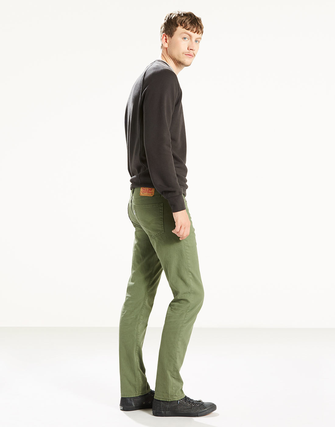 LEVI'S® 511 Men's Retro Mod Linen Mix Slim Fit Jeans Meadow Moss