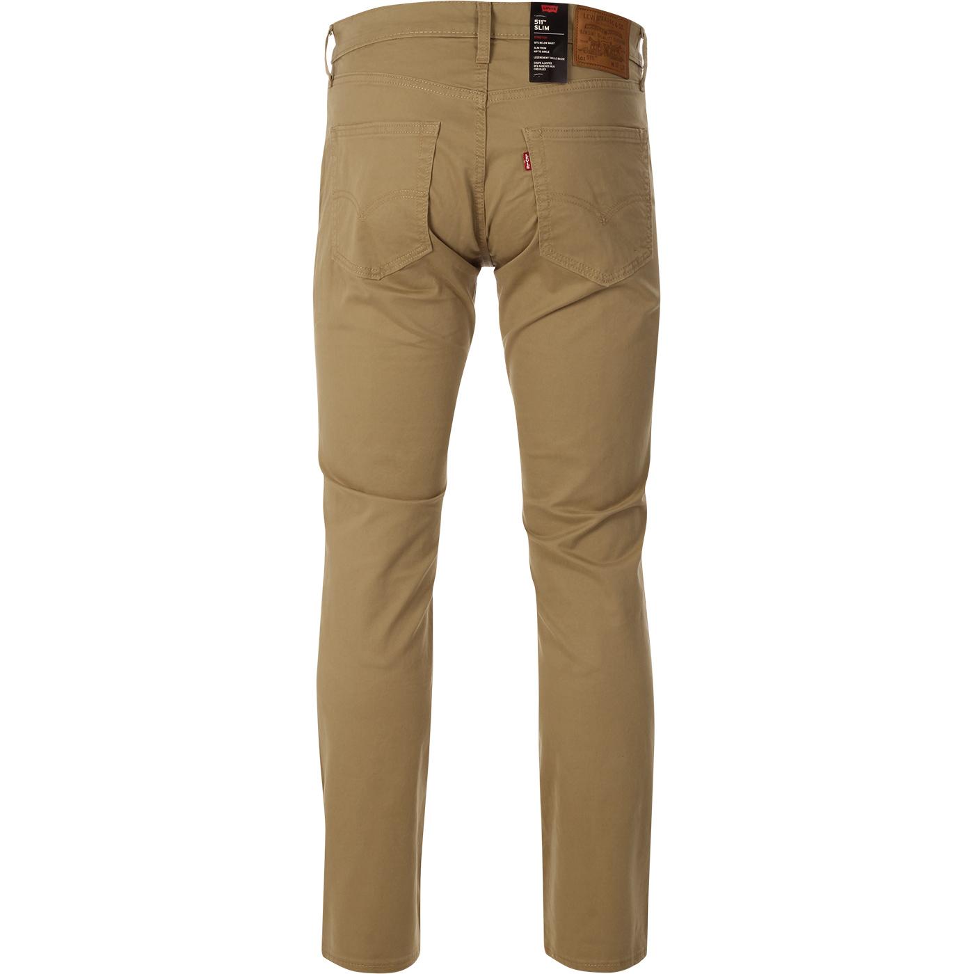 LEVI'S 511 Slim Fit Sueded Sateen Chinos in Harvest Gold