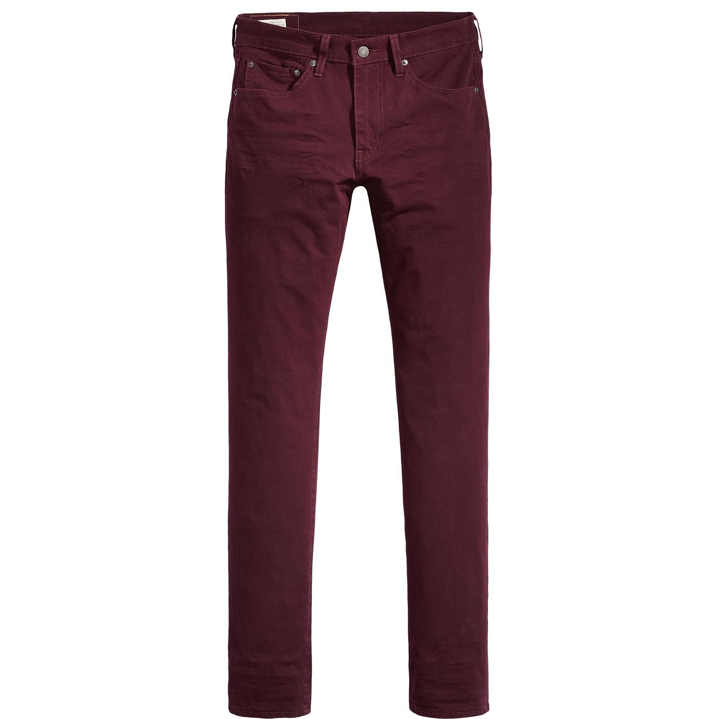 LEVI'S 511 Retro Mod Slim Fit Stretch Chinos in Mulled Wine
