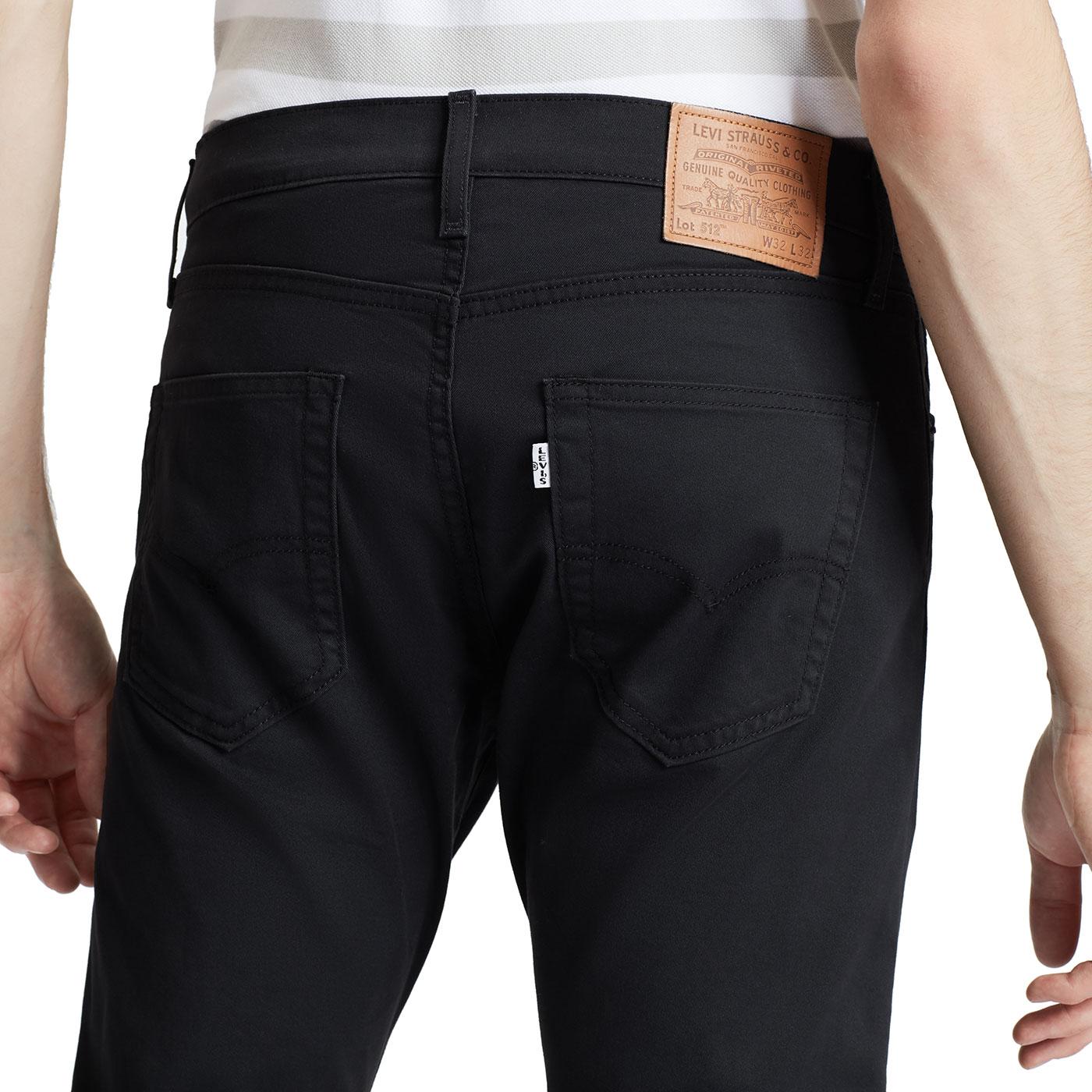 Slim Taper Fit Chinos in Caviar Black