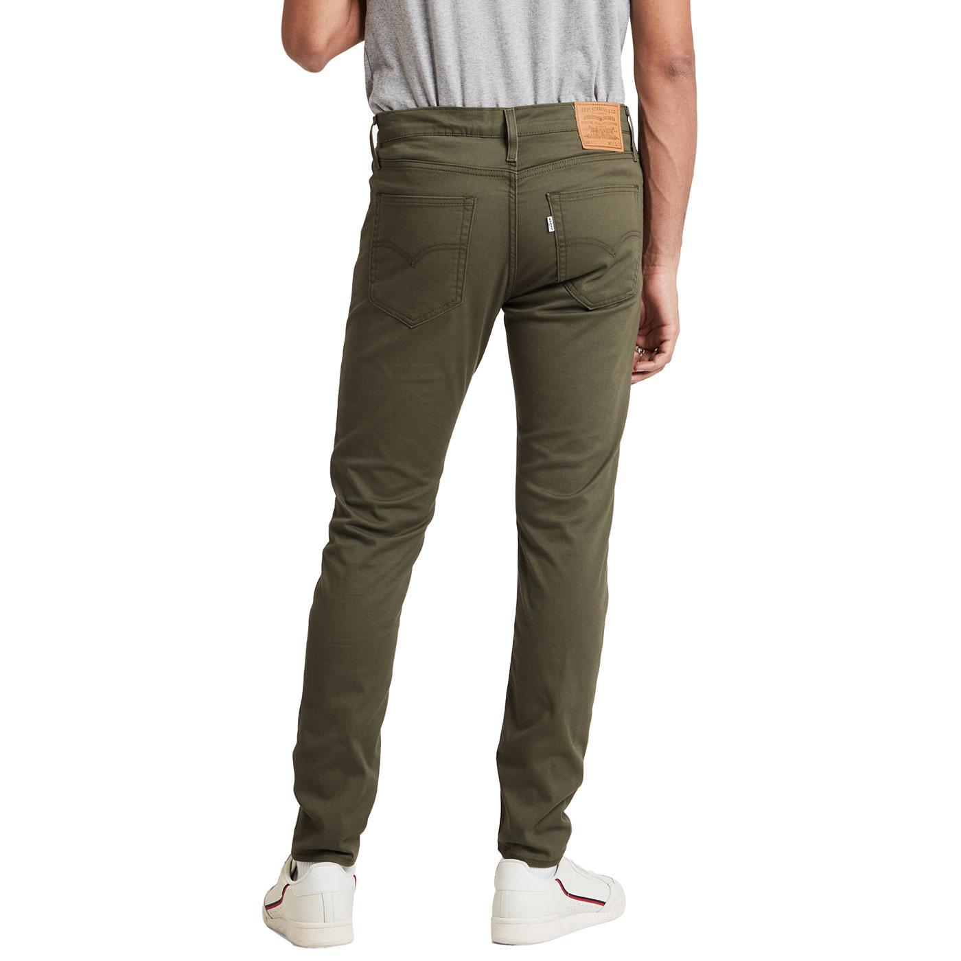 LEVI'S 512 Retro Mod Slim Taper Fit Chinos in Olive Night
