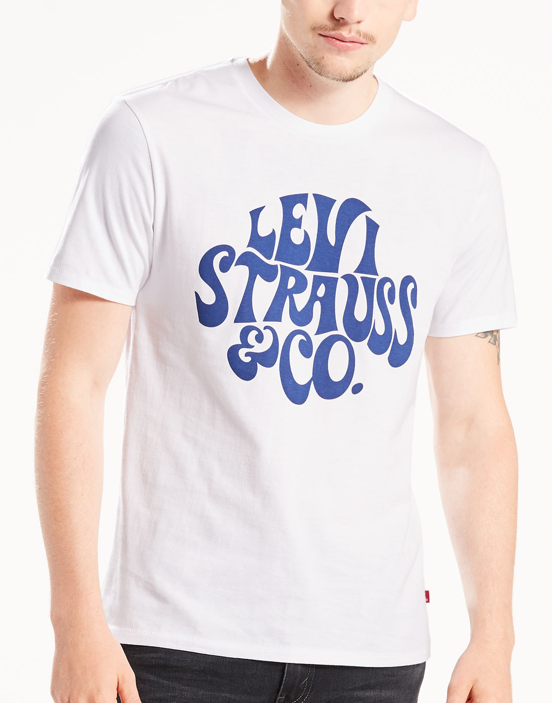LEVI'S® Retro 1960s Psychedelic Logo T-Shirt WHITE
