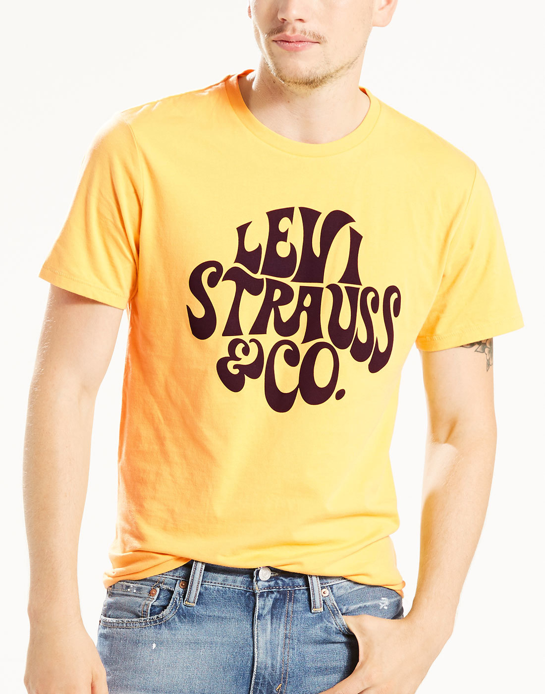 LEVI'S® Retro 60s Psychedelic Logo T-Shirt YELLOW