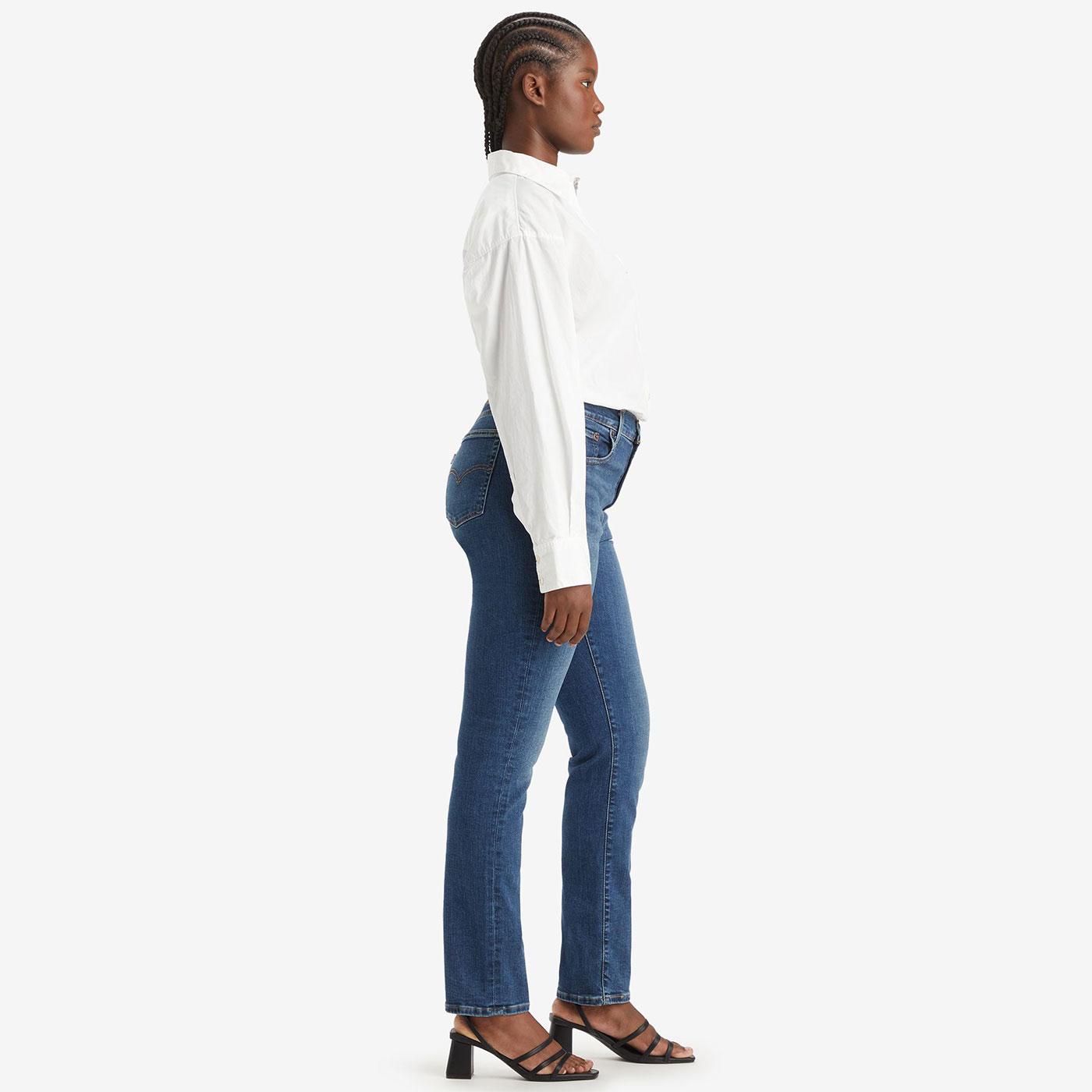 Levi's 724 High Rise Straight Jeans in Blue