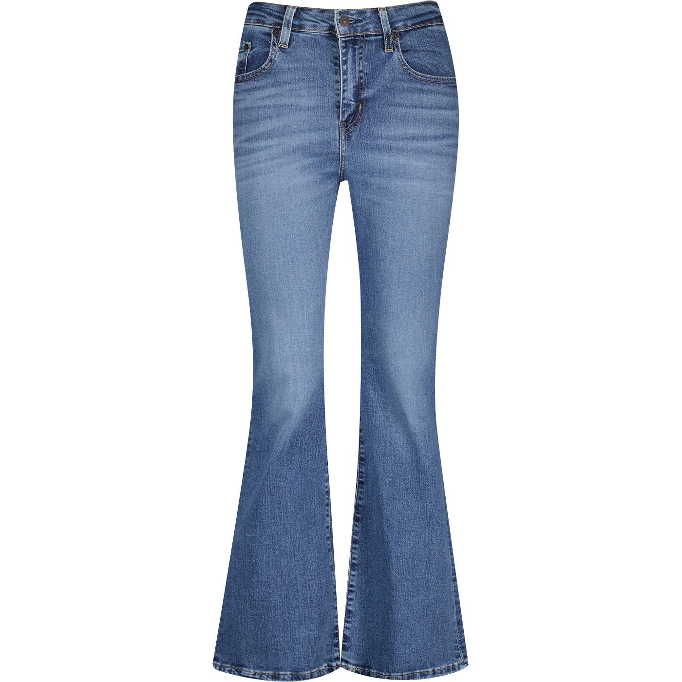 Levi® 726 70s Style High Rise Flares Blue Wave Mid