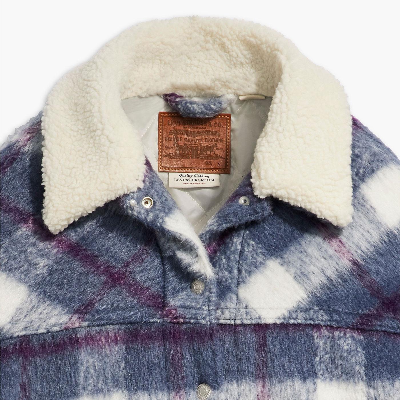 Mens plaid trucker on sale jacket