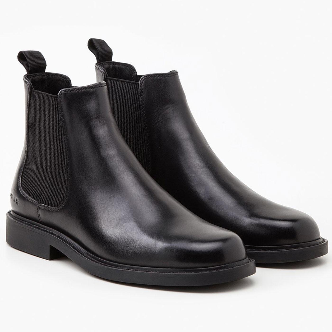 Levi's jax leather hotsell chelsea boot in black