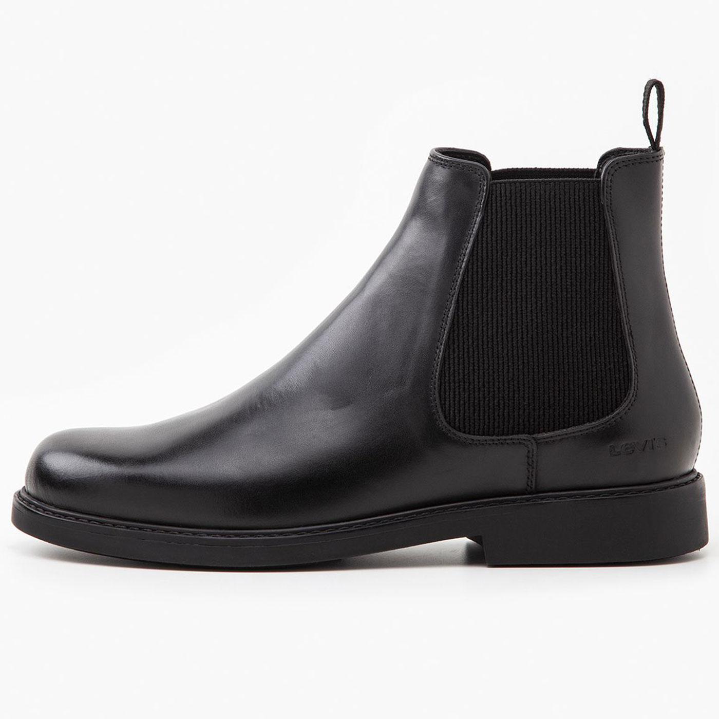 Amos Levi's® Leather Mod Chelsea Boots Full Black