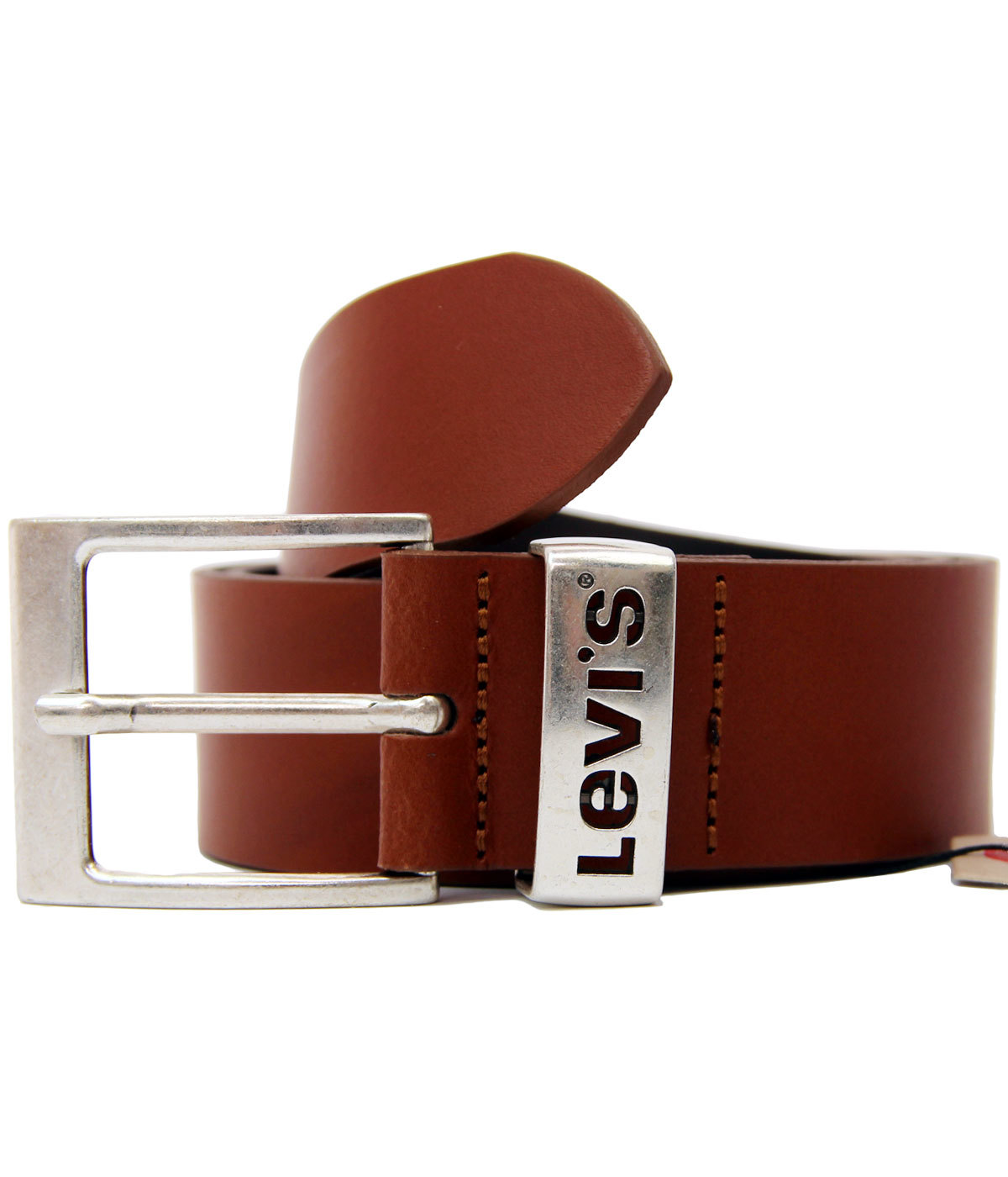 Levis® Ashland Retro Indie Mod Split Leather Belt Beige Brown