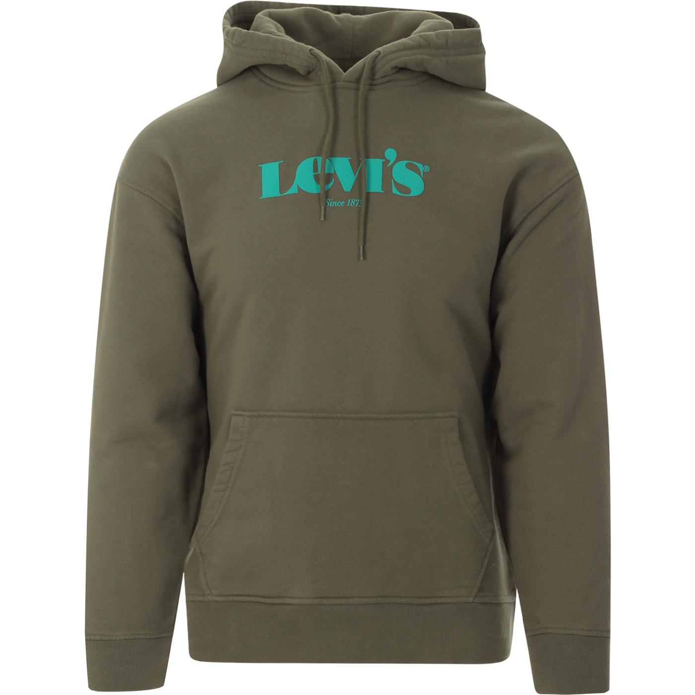 LEVI'S T2 Relaxed Modern Vintage Logo Hoodie GREEN