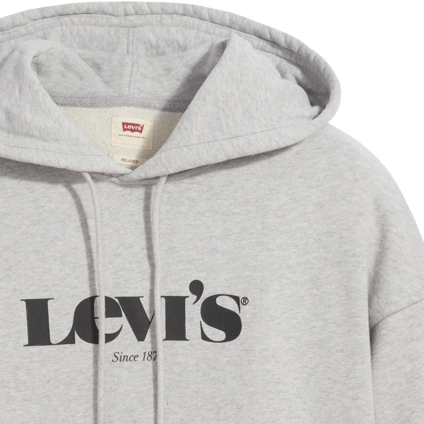 LEVI'S T2 Relaxed Modern Vintage Logo Hoodie in Grey