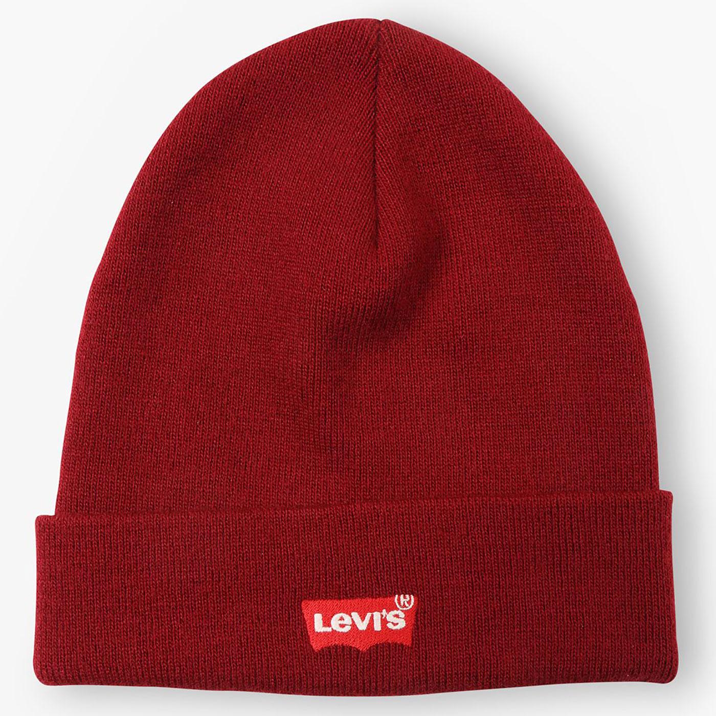 LEVI® Retro Batwing Embroidered Knit Beanie Hat DB