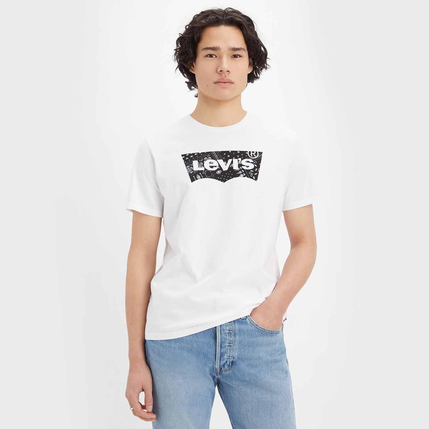 Levi's Batwing Black and White Graphic Retro Crewneck T-shirt