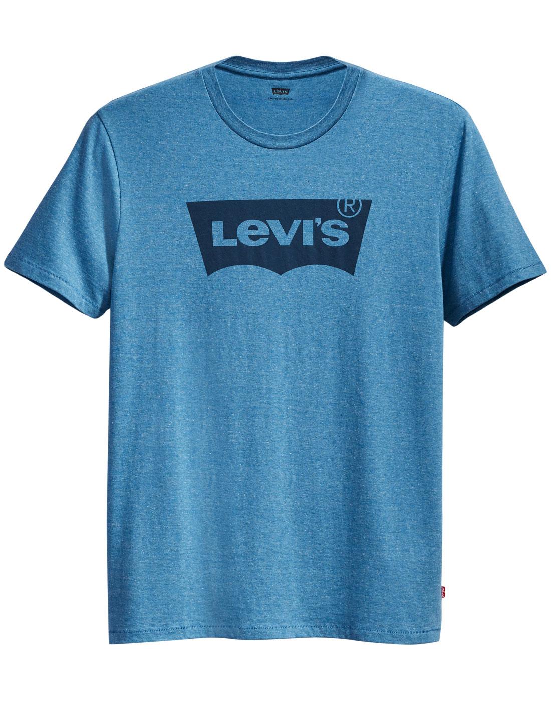 LEVI'S Men's Retro Mod Housemark Batwing Logo T-Shirt Dark Blue