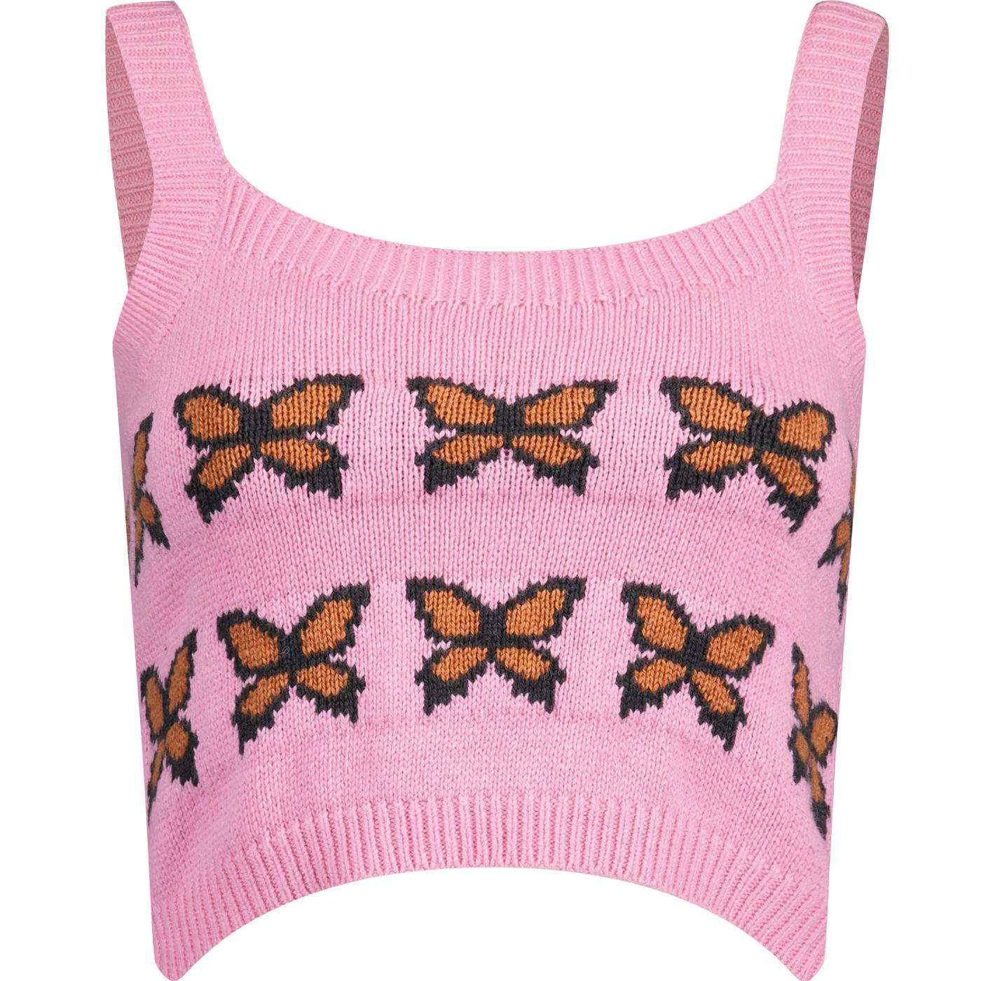 LEVI'S® Heaven Retro Cropped Sweater Tank Top PINK