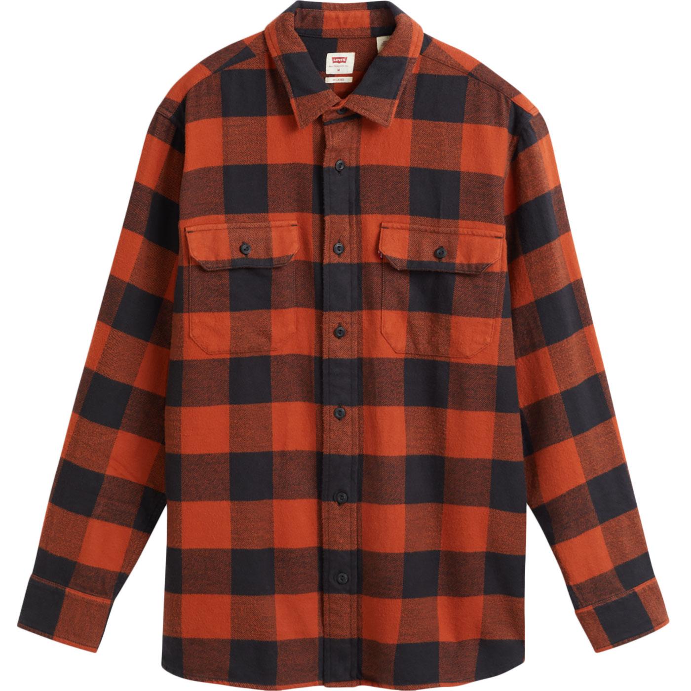 LEVI'S Retro Flannel Block Check Worker Shirt (PR)