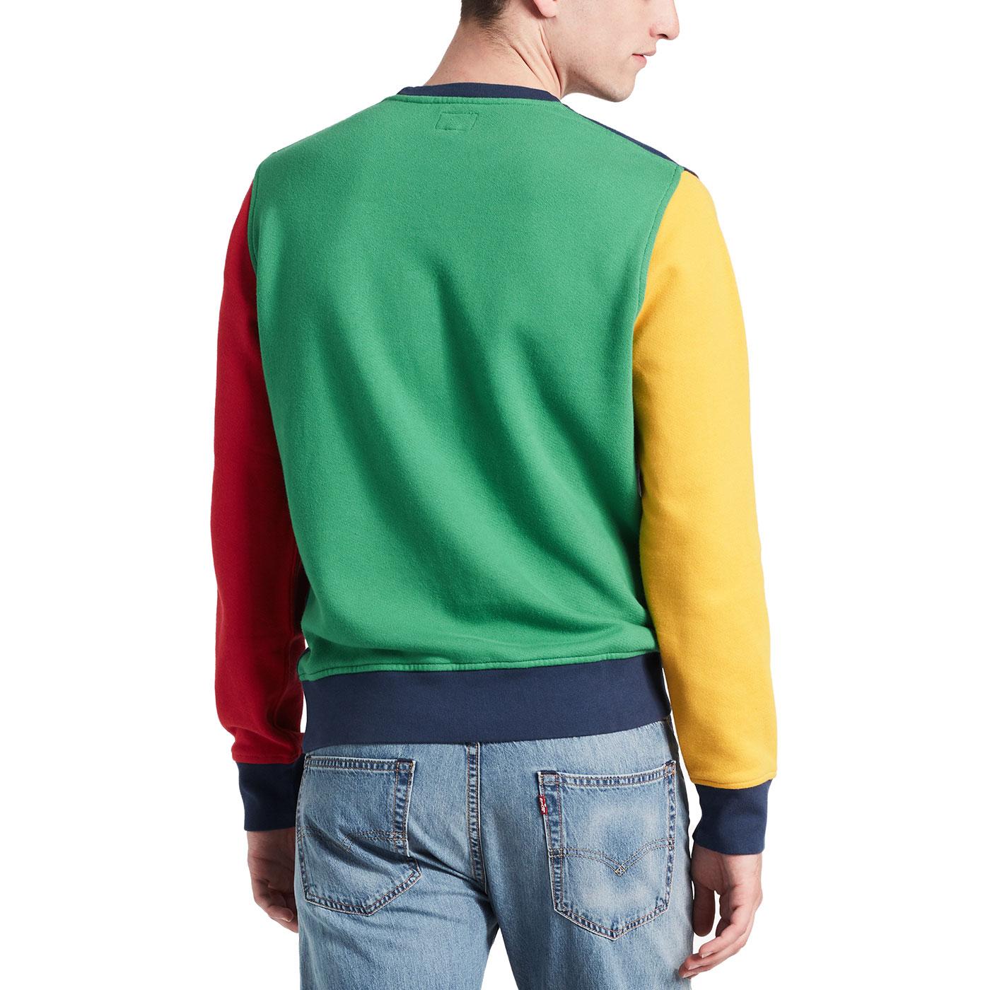 levi's colour block sweatshirt