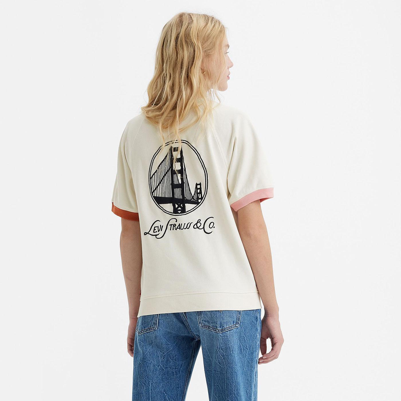 【COSYHARU】Reubeute Outside Track Short Sleeve Tee Kapital 20/-Tenjiku Ringer Tee (PROFILE RAINBOWY BIRD`S