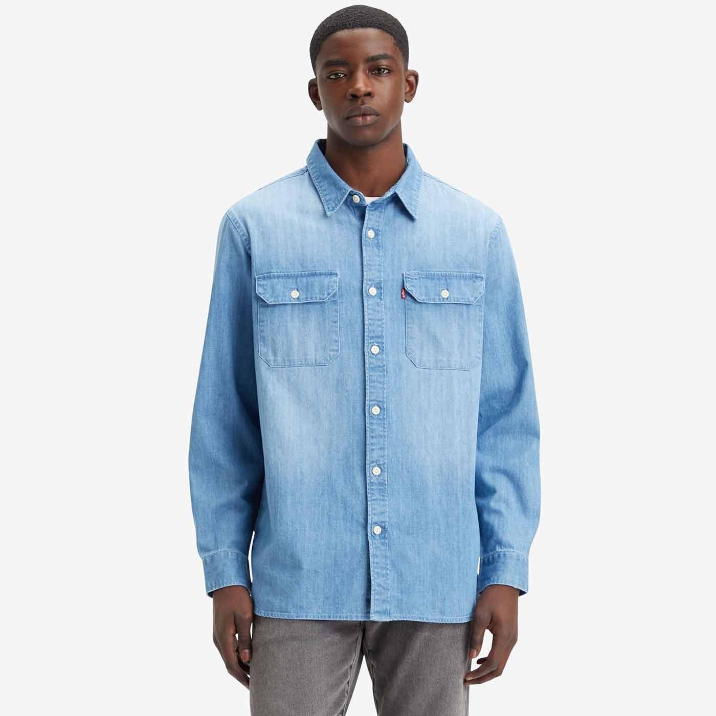 Levi Retro Denim Jackson Worker Overshirt Franklin Light Wash