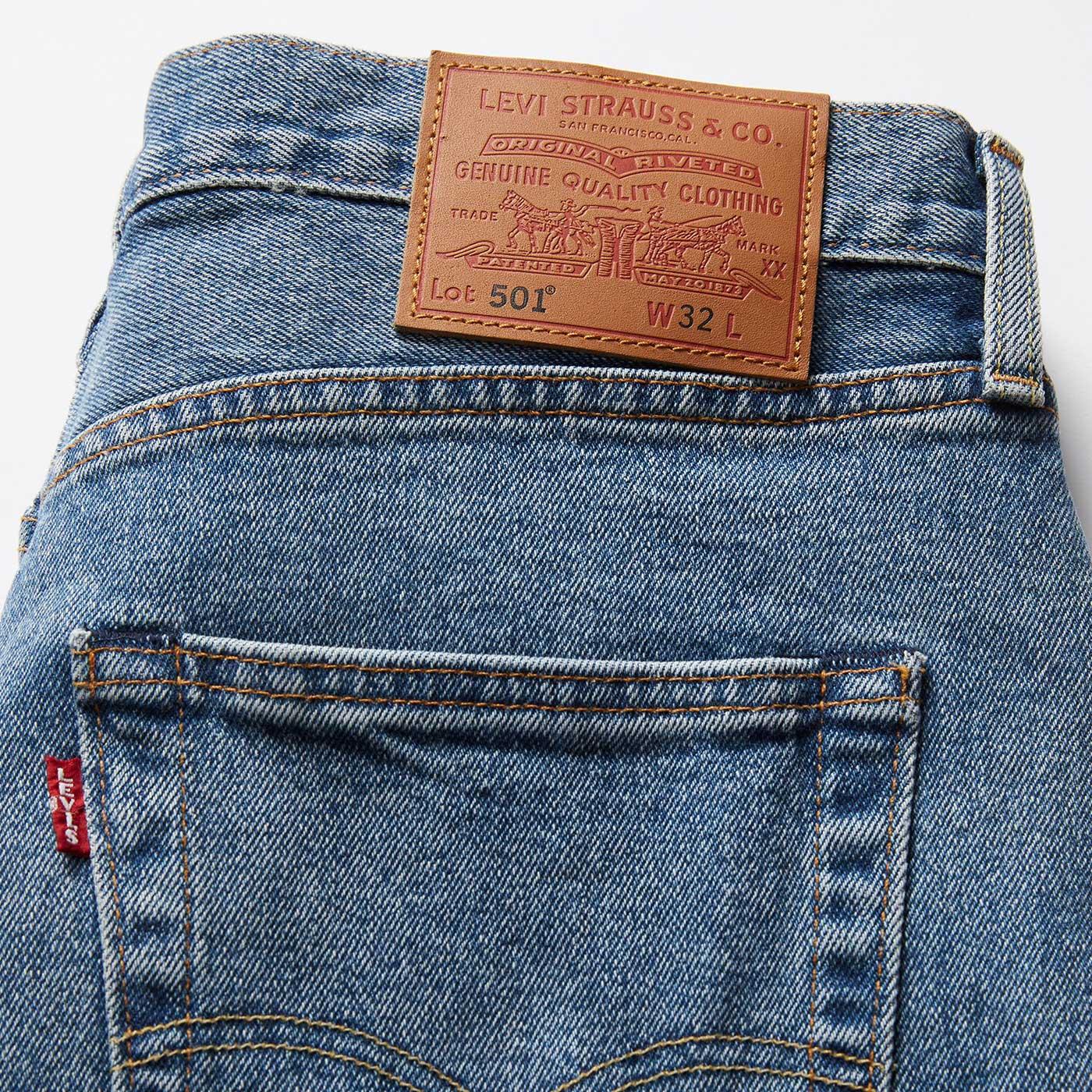 Levi's 501 Original Hemmed Denim Shorts 9am On Battery Blue