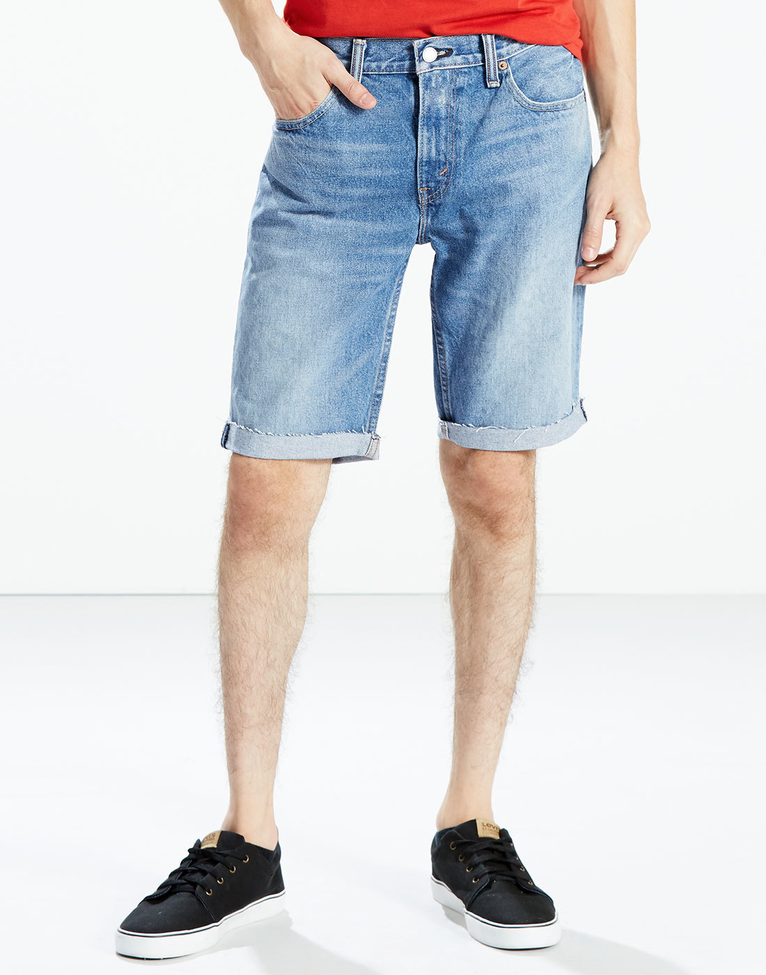 LEVI'S® 511 Men's Retro 70s Slim Cut Off Denim Shorts in Bob Blue