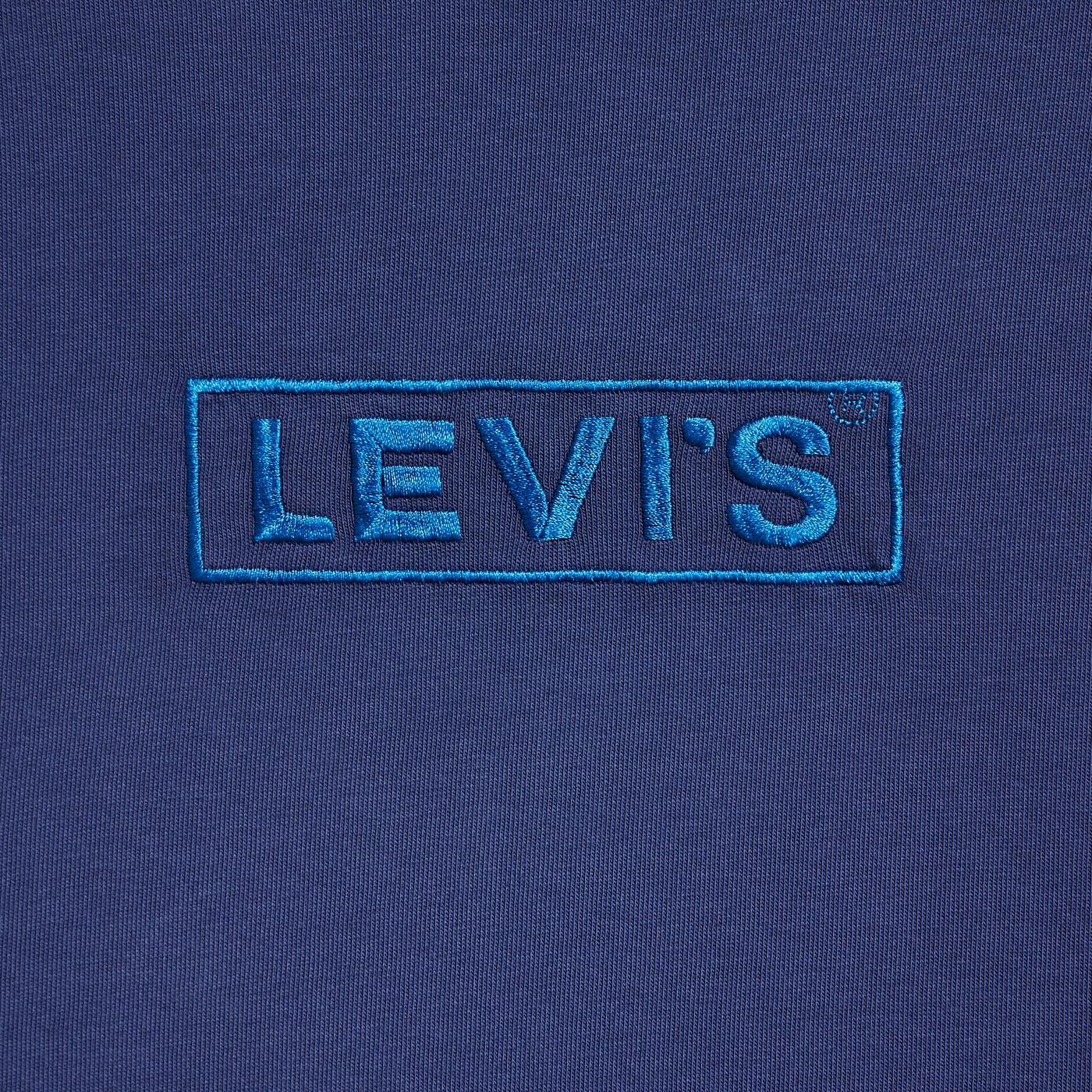 LEVI'S Men's Retro Relaxed Fit Box Tab Logo Tee in Navy