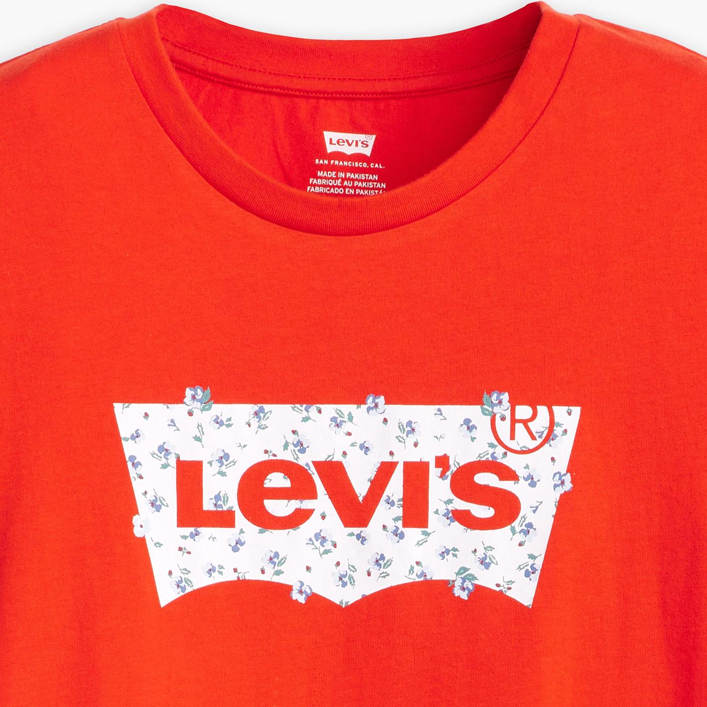 Levi's white t shirt with red logo women's on sale