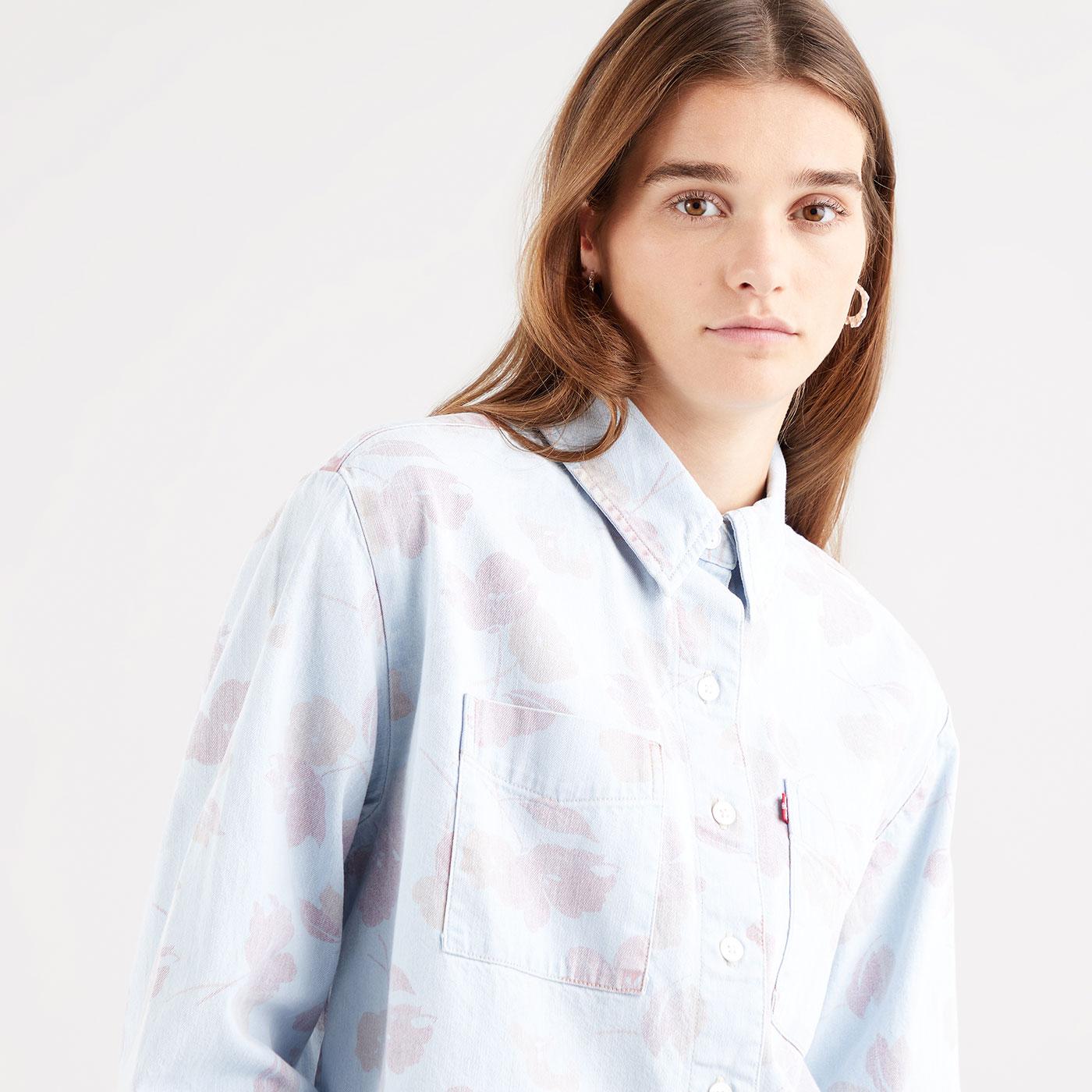 Levi's white hotsell denim shirt