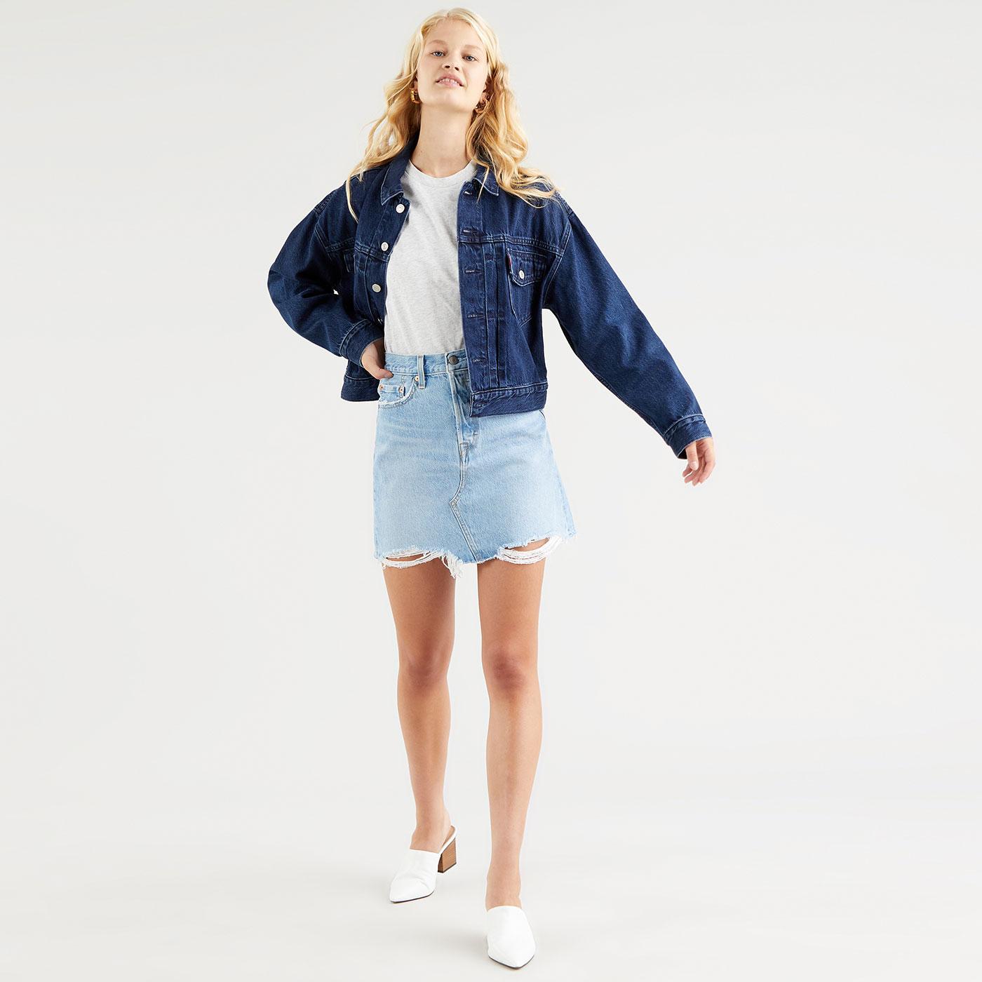 Levi's frayed 2024 denim skirt